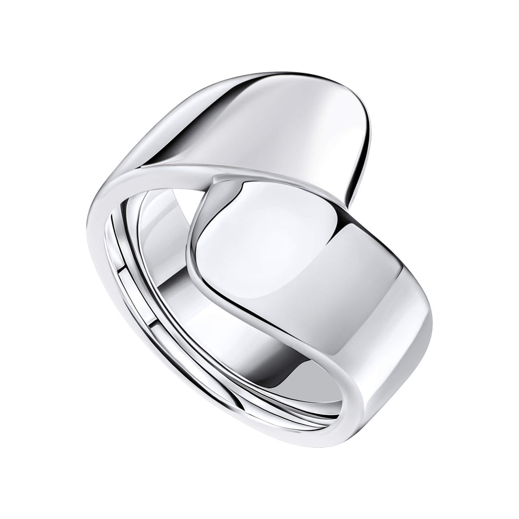 Gecko Jewellery Recycled Sterling Silver Minimalist Wrap Ring for Women