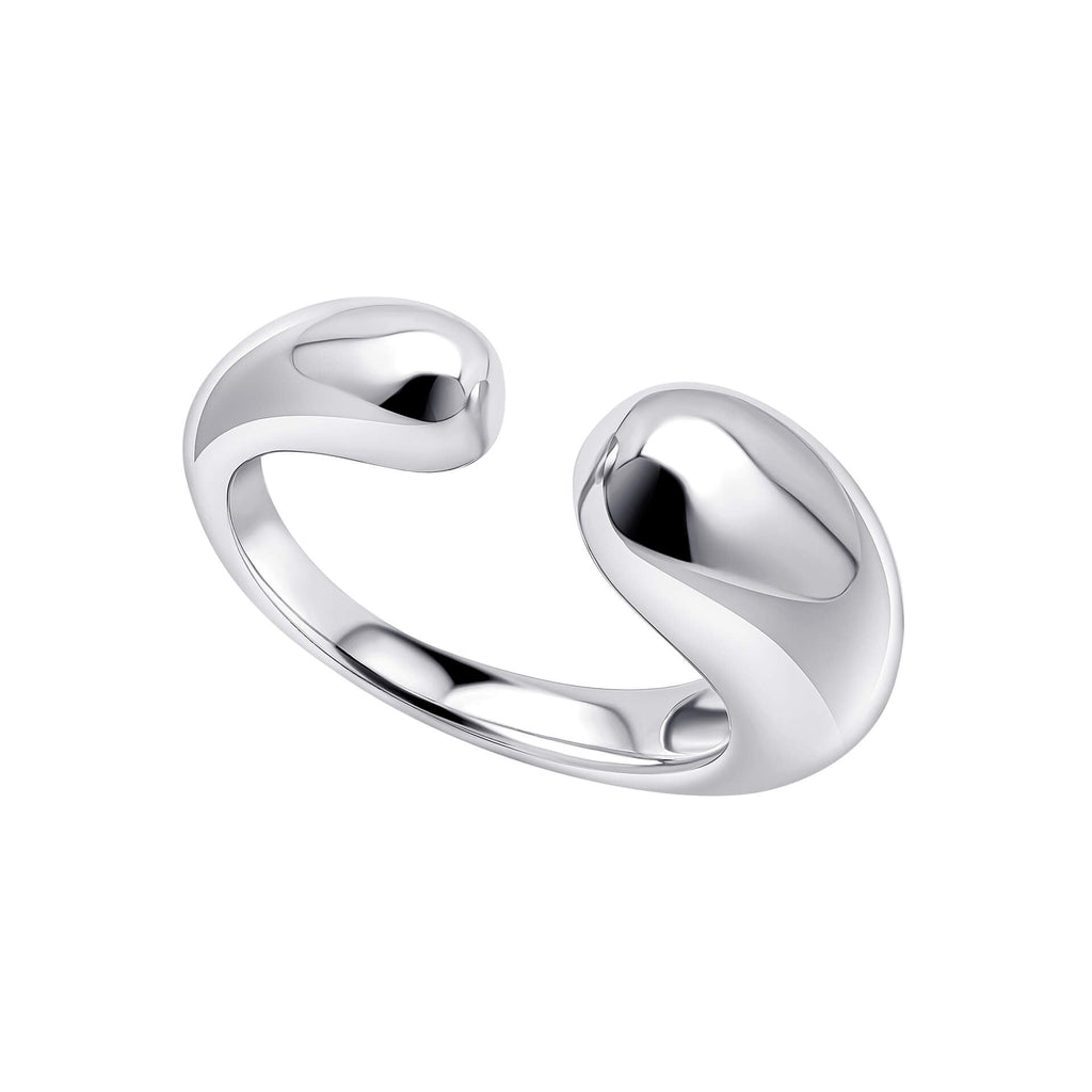 Gecko Jewellery Open Organic Shaped Ring | Recycled Sterling Silver