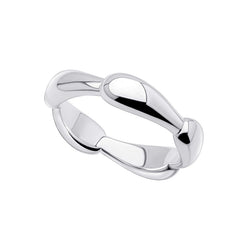 Gecko Jewellery Elongated Teardrop Ring – Recycled Sterling Silver