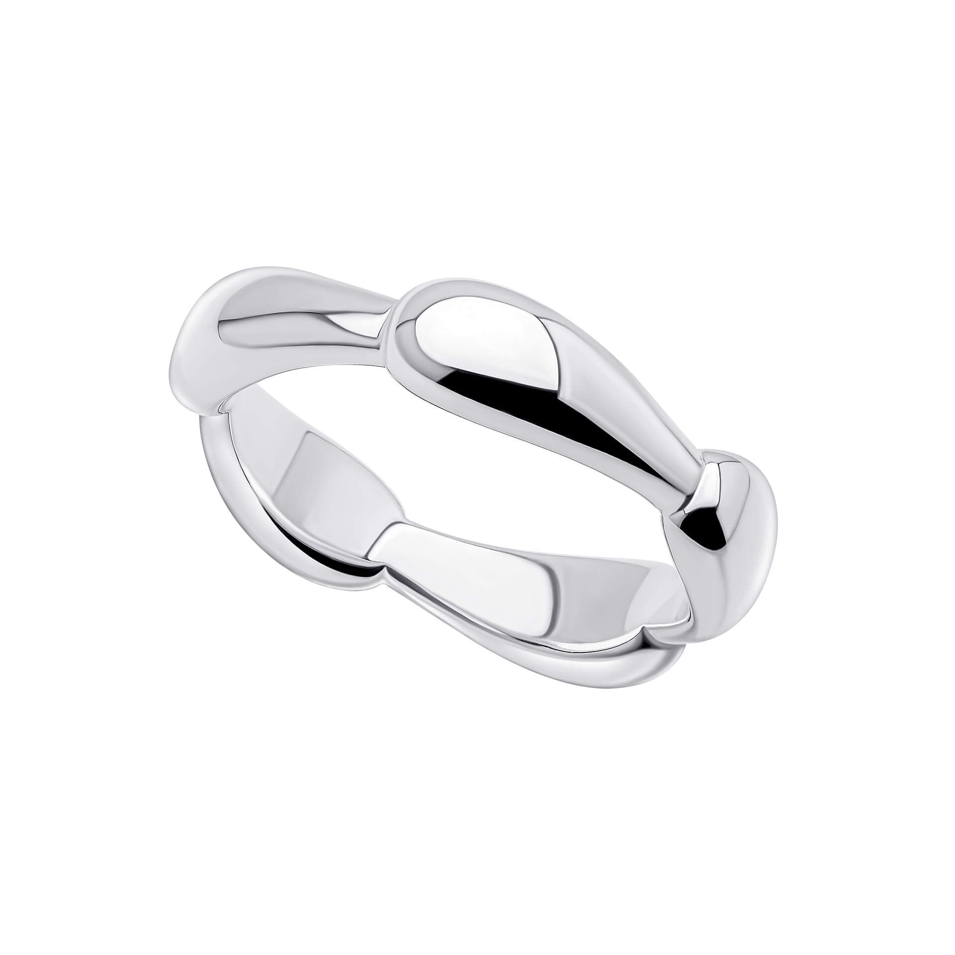 Gecko Jewellery Elongated Teardrop Ring – Recycled Sterling Silver