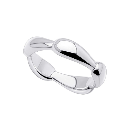 Gecko Jewellery Elongated Teardrop Ring – Recycled Sterling Silver