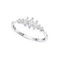 Gecko Jewellery | Graduated Marquise Cubic Zirconia Sterling Silver Ring