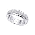 Gecko Jewellery Recycled Sterling Silver Cubic Zirconia Spinner Ring