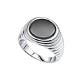 Gecko Jewellery Black Onyx Signet Ring – Recycled Sterling Silver