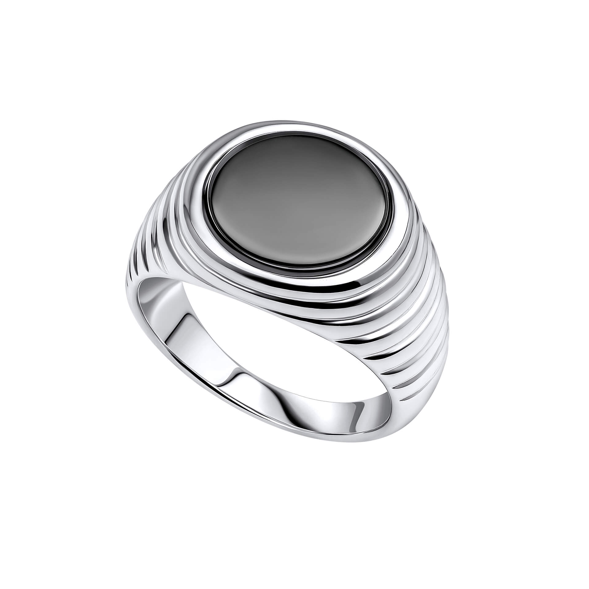 Gecko Jewellery Black Onyx Signet Ring – Recycled Sterling Silver