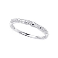 Gecko Jewellery Baguette Cut Half Eternity Ring in Sterling Silver