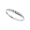 Graduated Bead Ring in Recycled Sterling Silver by Gecko Jewellery