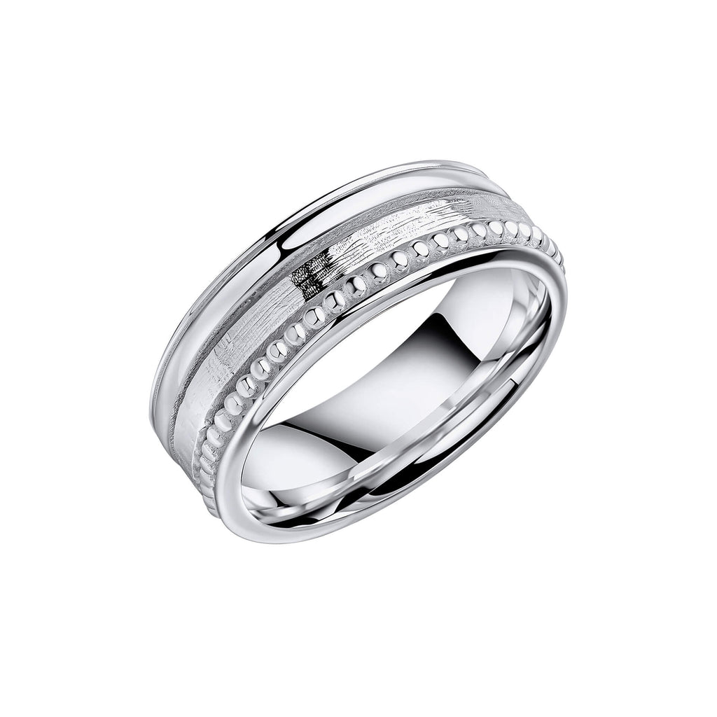 Gecko Jewellery Multi Texture Spinner Ring in Recycled Sterling Silver