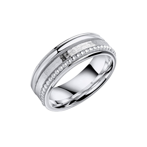 Gecko Jewellery Multi Texture Spinner Ring in Recycled Sterling Silver