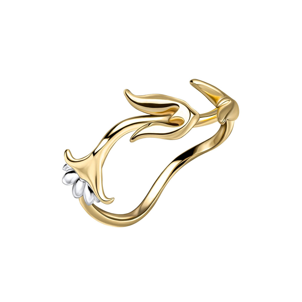Laura Ashley Camelot Flower Ring – Gold and Silver-Plated Jewellery