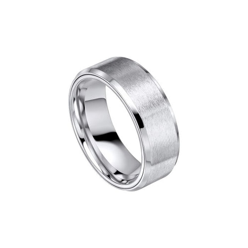 Gecko Jewellery Brushed Stainless Steel Spinner Ring for Men