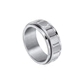 Roman Numerals Stainless Steel Spinner Ring | Gecko Jewellery Retail