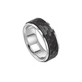 Stainless Steel Faceted Spinner Ring by Gecko Jewellery Retail