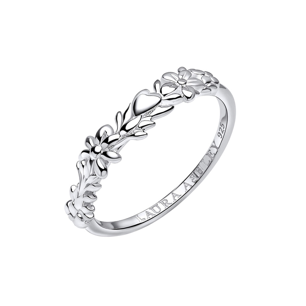 Laura Ashley Naunton Folly Floral Ring in Recycled Sterling Silver