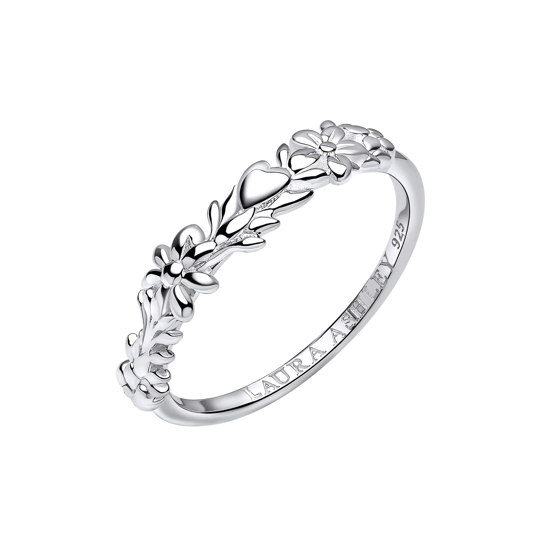 Laura Ashley Naunton Folly Floral Ring in Recycled Sterling Silver