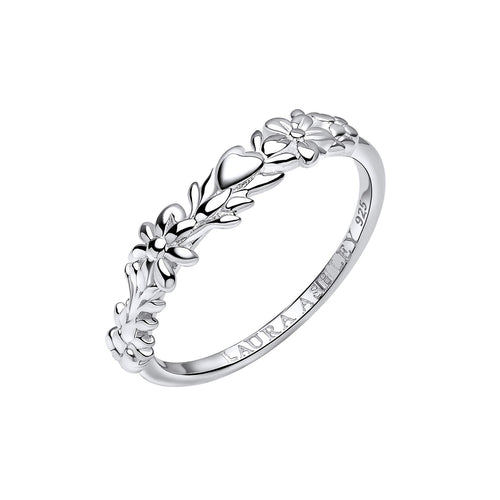 Laura Ashley Naunton Folly Floral Ring in Recycled Sterling Silver
