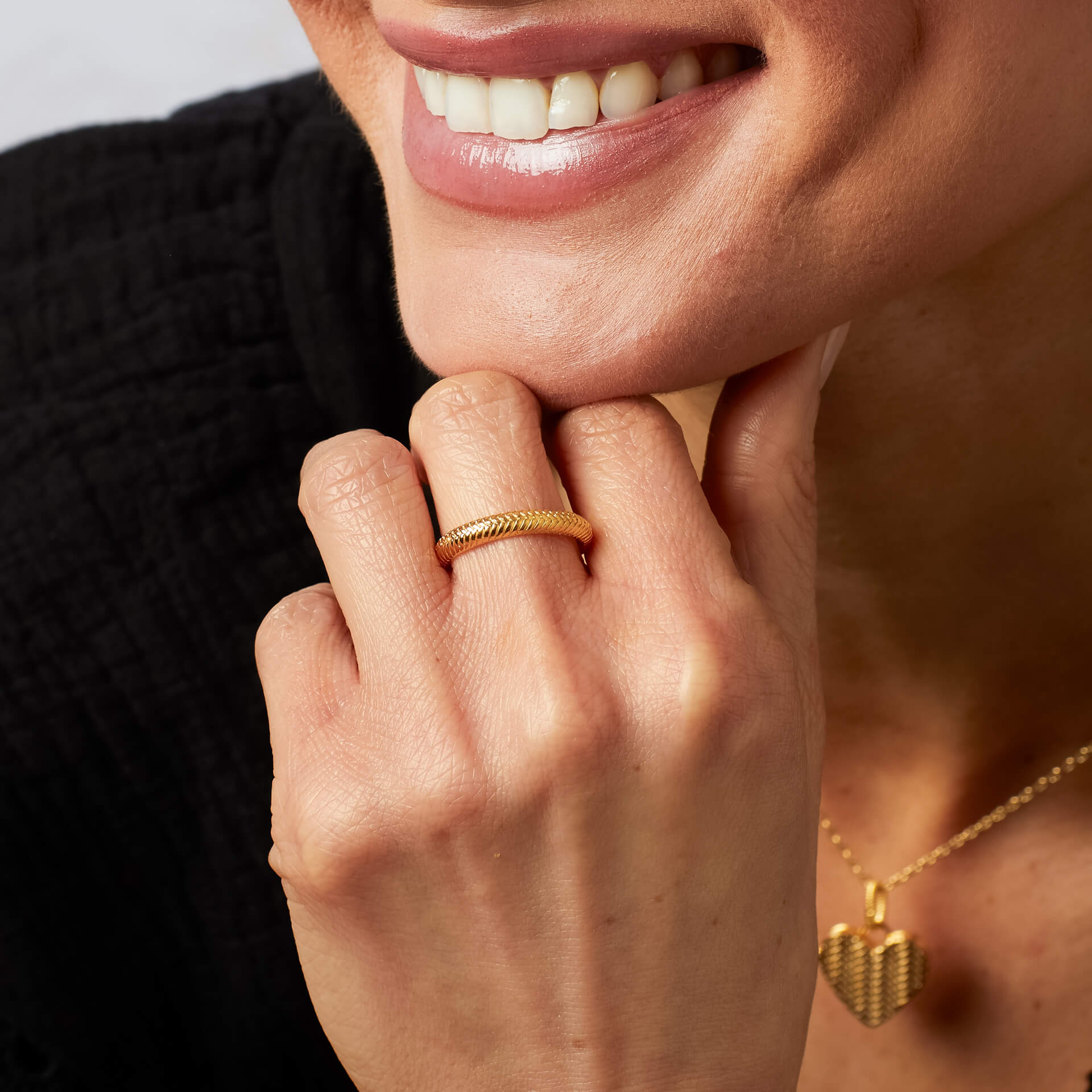 Gecko Jewellery Picnic Basket Weave Ring - Laura Ashley Inspired