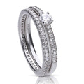 Diamonfire Bridal Ring Set | Sterling Silver Zirconia Engagement Band