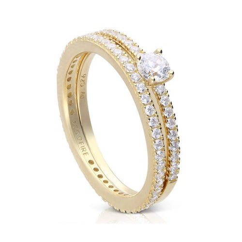 Diamonfire Sterling Silver Zirconia Bridal Ring Set | Gecko Jewellery