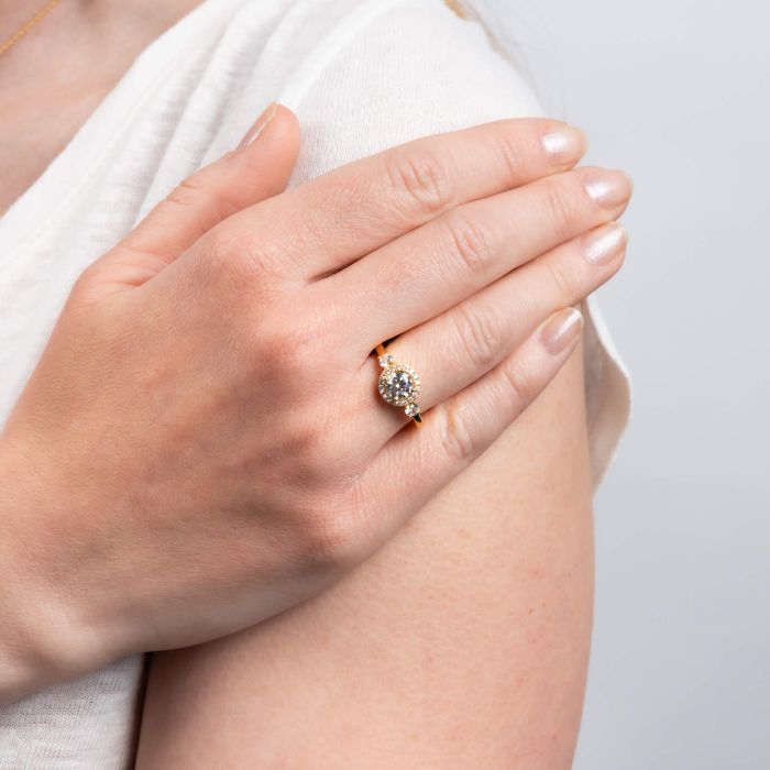 Diamonfire Halo Trilogy Ring | Sterling Silver Zirconia Jewellery