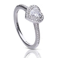 Diamonfire Pave Zirconia Heart Ring | Sterling Silver Gecko Jewellery