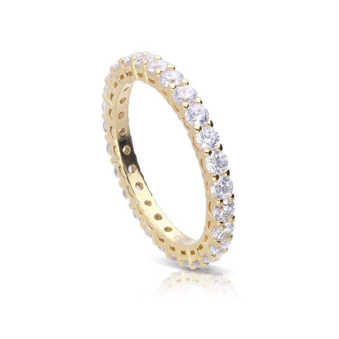 Diamonfire Zirconia Eternity Ring | Sterling Silver Band by Gecko