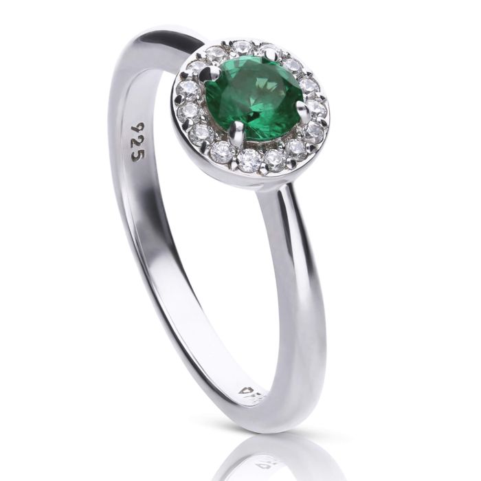 Diamonfire Round Zirconia Ring | Sterling Silver Jewellery by Gecko