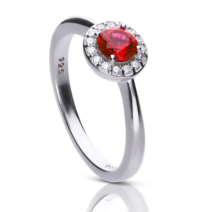 Diamonfire Round Zirconia Ring | Sterling Silver Jewellery by Gecko