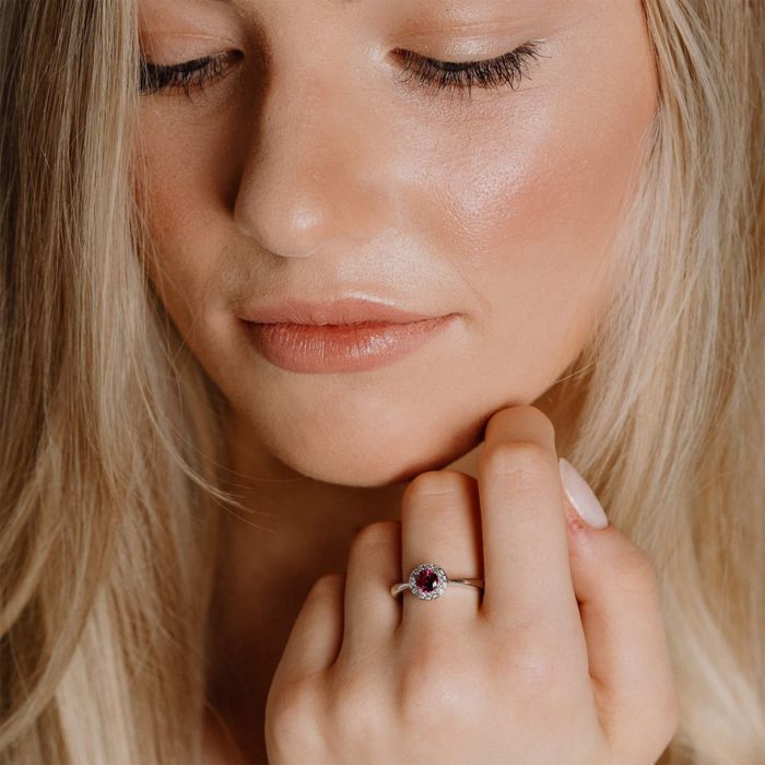 Diamonfire Round Zirconia Ring | Sterling Silver Jewellery by Gecko