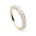 Diamonfire Baguette and Round Zirconia Ring in Sterling Silver