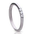 Diamonfire Trio Zirconia Ring | Sterling Silver Anniversary Band