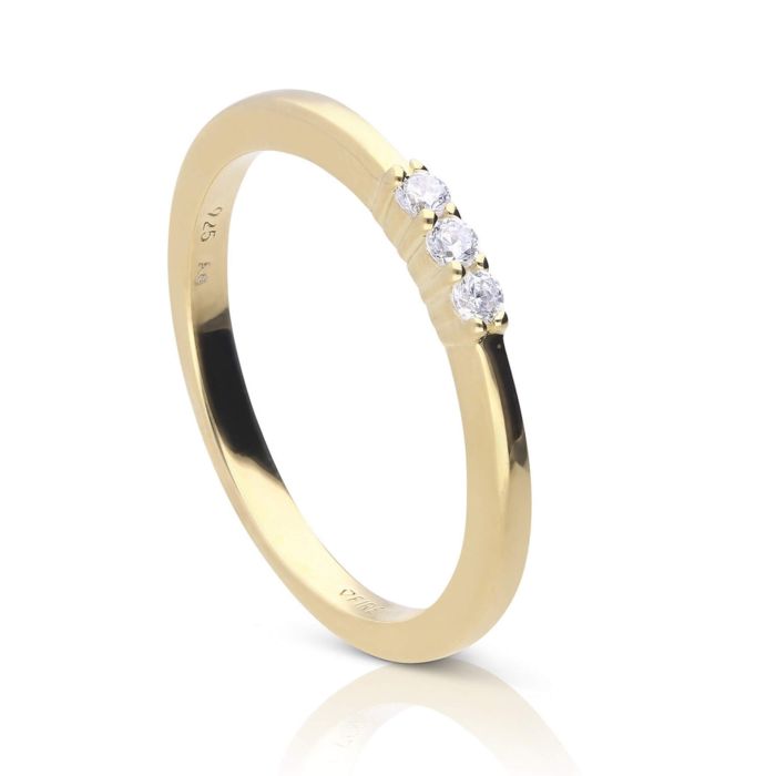 Diamonfire Trio Zirconia Ring | Sterling Silver Anniversary Band