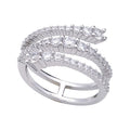 Diamonfire Wrap Around Ring | Sterling Silver & Zirconia by Gecko