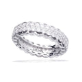 Diamonfire Double Row Eternity Ring | Sterling Silver Zirconia Band
