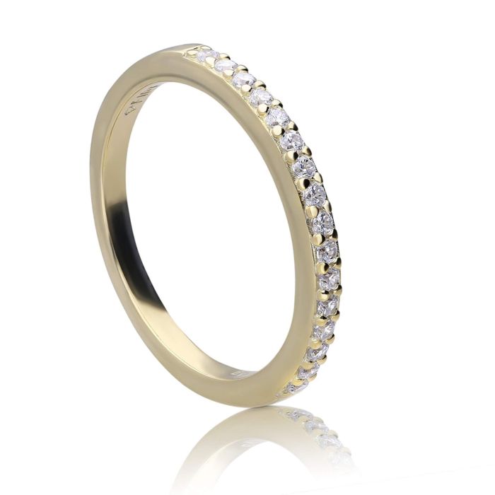 Diamonfire Half Eternity Ring | Sterling Silver Zirconia Band