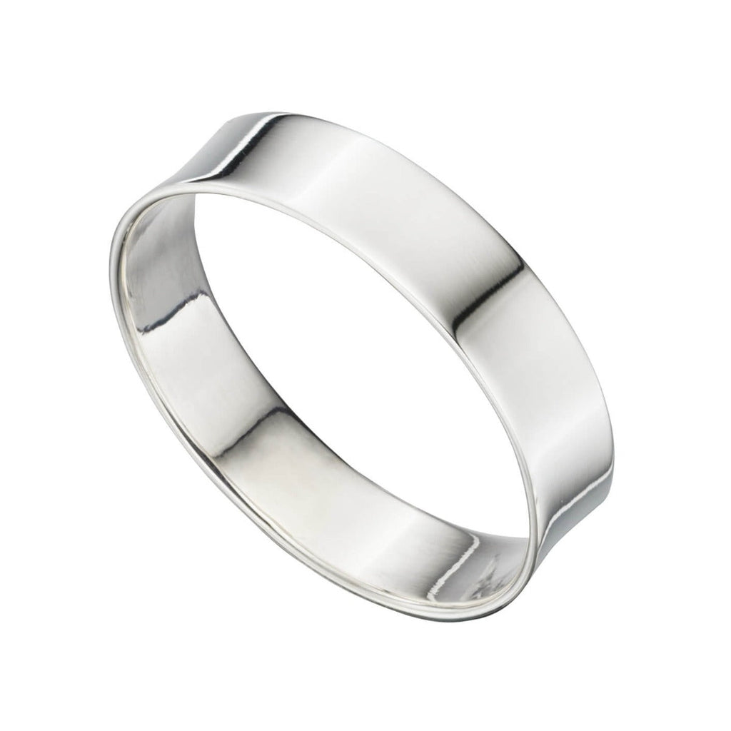 Gecko Jewellery 5mm Plain Band Ring | Sterling Silver Engravable Band