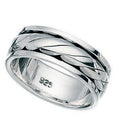 Twist Design Spinner Ring in Sterling Silver by Gecko Jewellery Retail