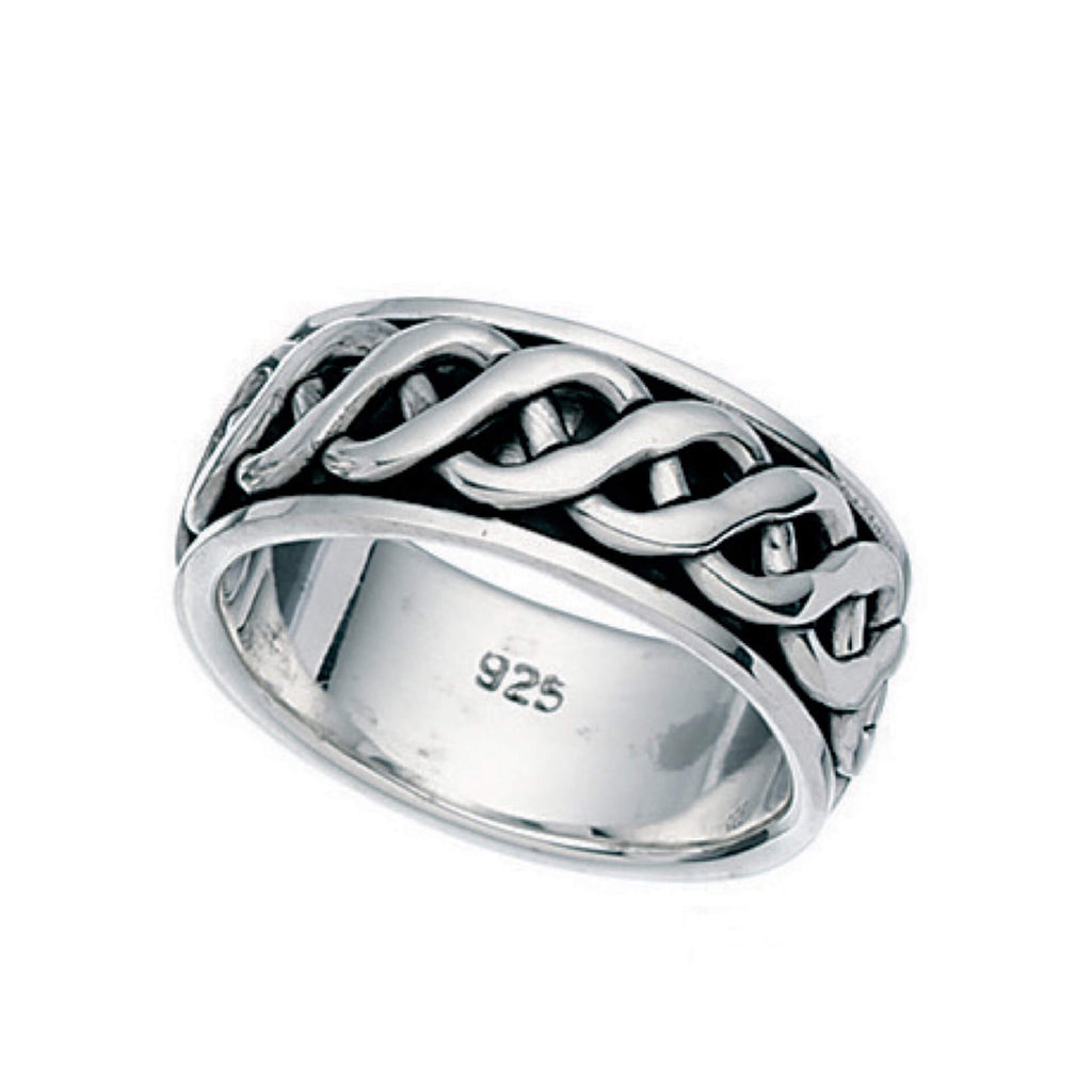 Celtic Design Spinner Ring | Gecko Jewellery Sterling Silver Band