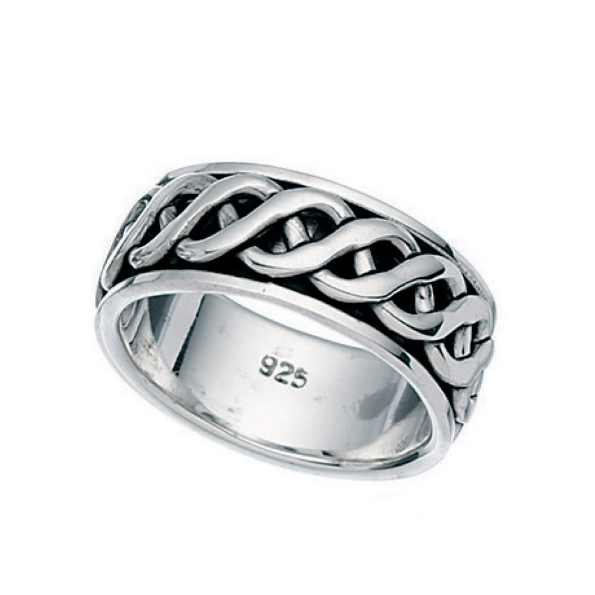 Celtic Design Spinner Ring | Gecko Jewellery Sterling Silver Band