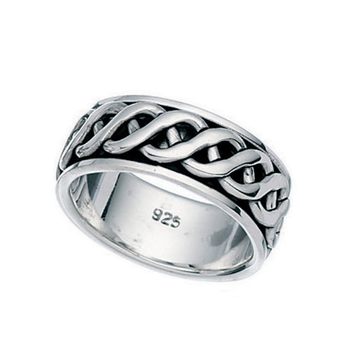Celtic Design Spinner Ring | Gecko Jewellery Sterling Silver Band