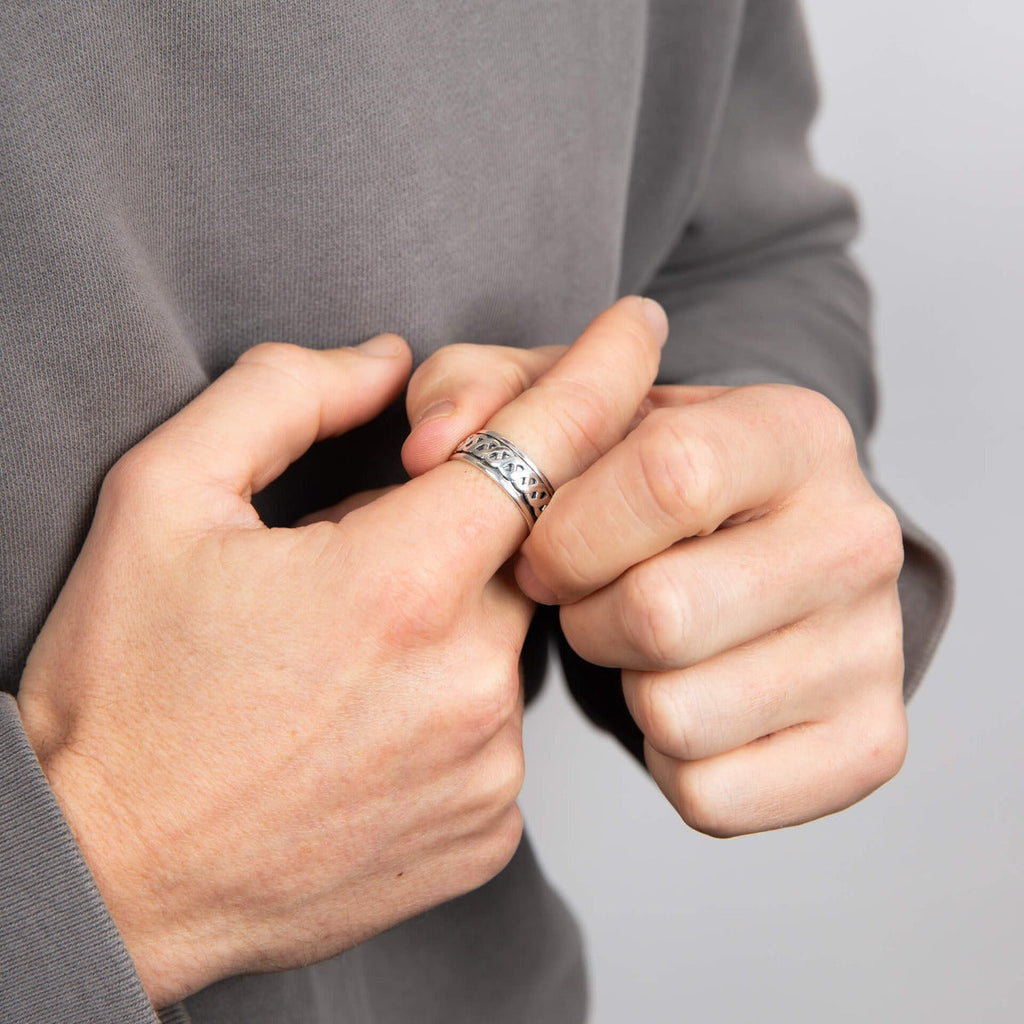 Celtic Design Spinner Ring | Gecko Jewellery Sterling Silver Band