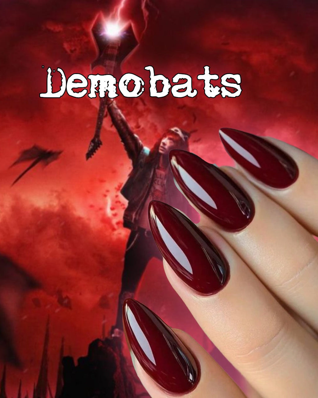 Radioactive Unicorn Demobats Nail Polish – Burgundy Red Purple 10ml