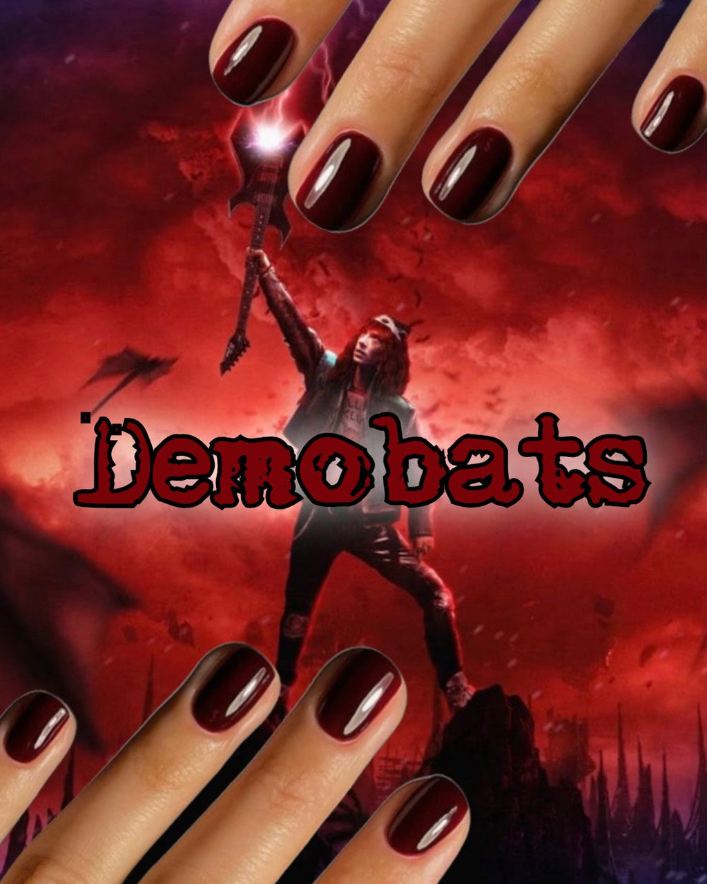 Radioactive Unicorn Demobats Nail Polish – Burgundy Red Purple 10ml