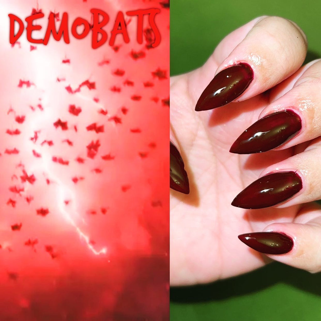 Radioactive Unicorn Demobats Nail Polish – Burgundy Red Purple 10ml