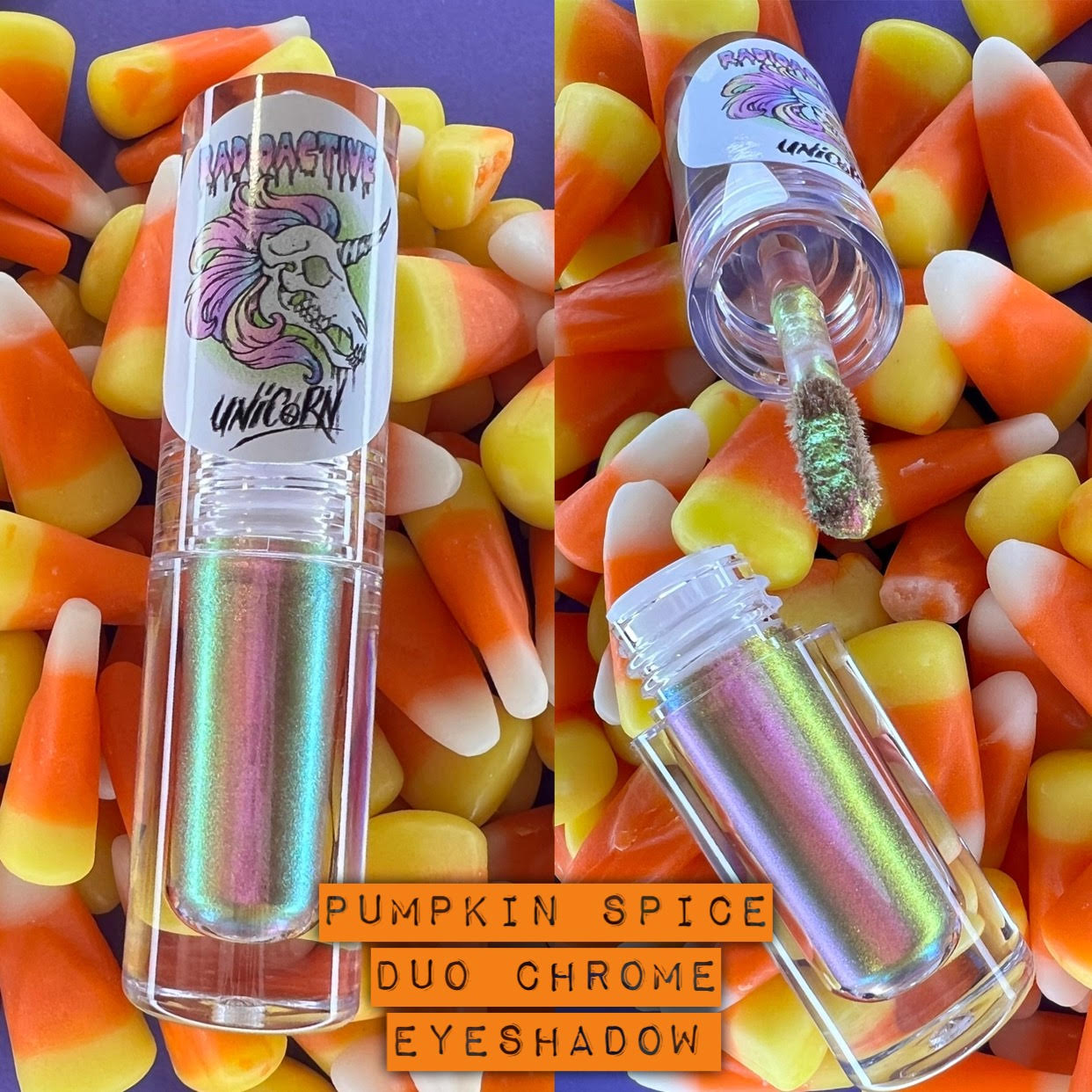 Radioactive Unicorn Pumpkin Spice Liquid Eyeshadow – Orange Duochrome