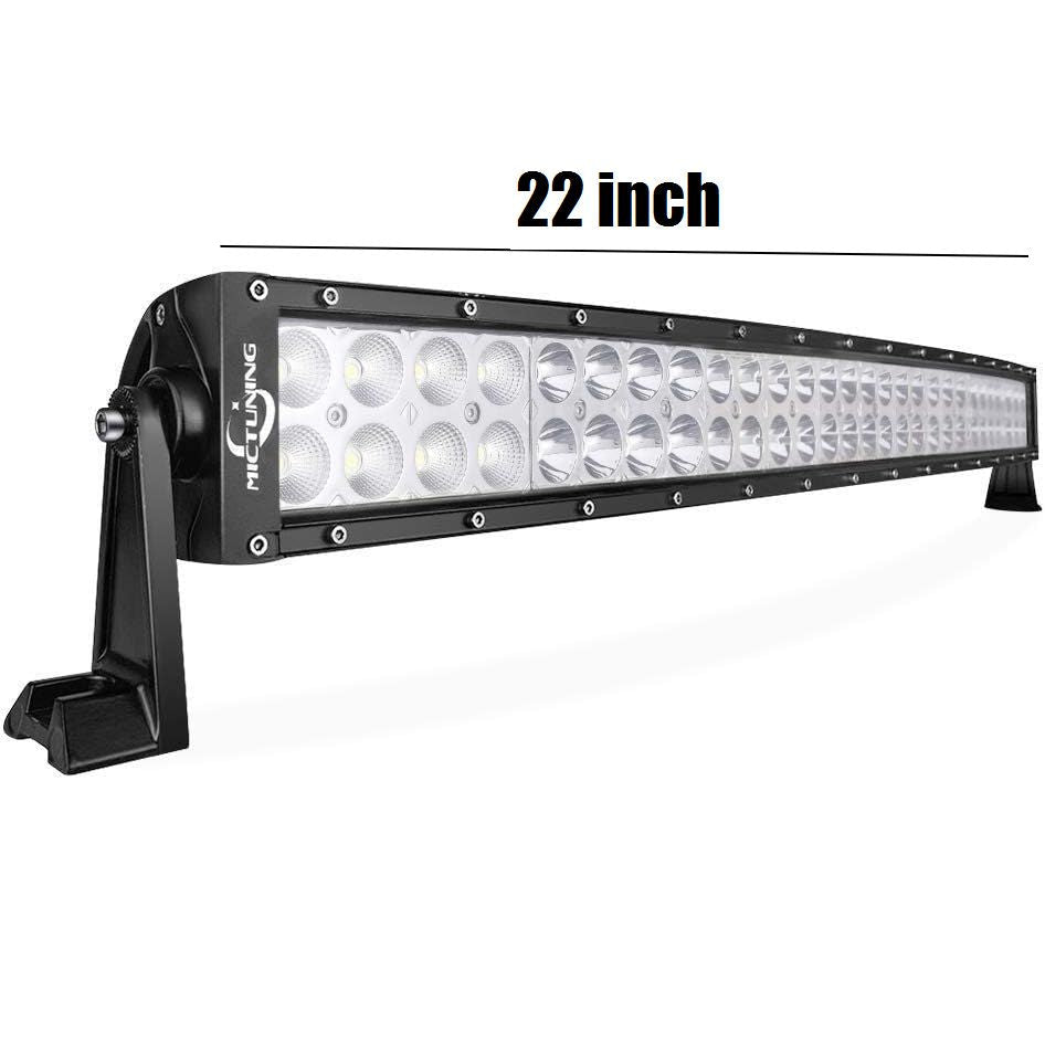 MICTUNING Curved LED Light Bar – 6000K Waterproof Off-Road Driving Light