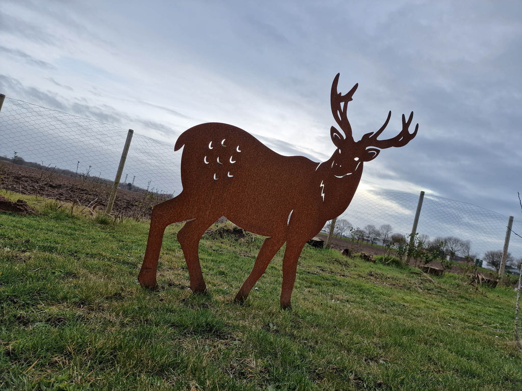 Rustic Warehouse Norfolk Large Metal Stag Garden Statue – 132cm