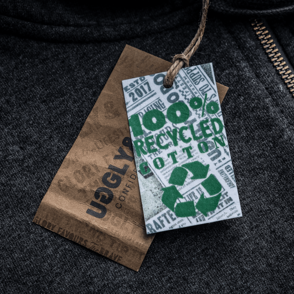 Uggly & Co Black Dub Recycled Cotton Garage Hoodie – Vintage Style