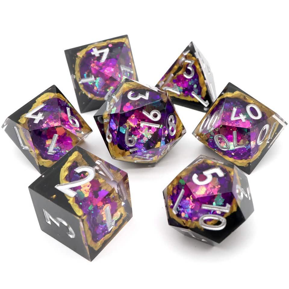 Regal Relic | Sharp Edge Dice | Resin | 7 Piece Set