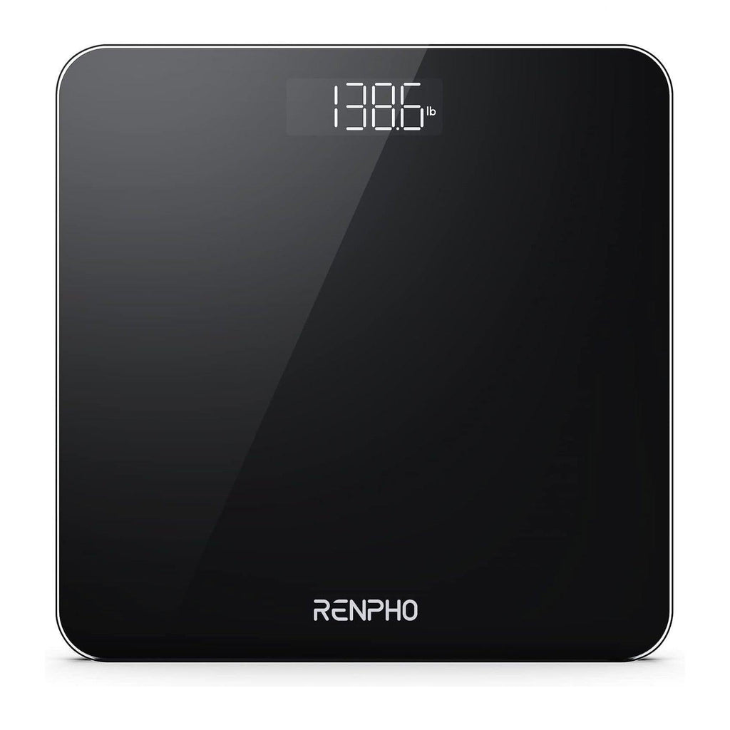 RENPHO Digital Bathroom Scale – High Precision Body Weight, Black Glass